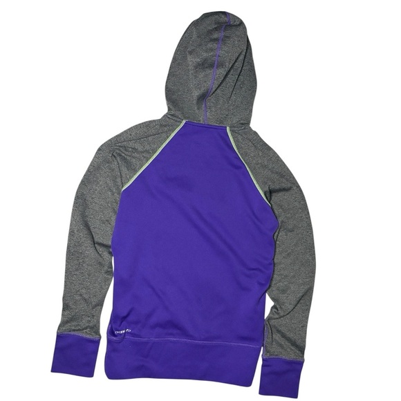 Nike Therma-Fit Purple and Gray Colorblock Sweater with Swoosh - Picture 2 of 8